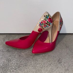 Embroidered heels